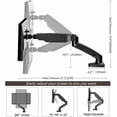 thumbnail image 4 of FITUEYES Dual Monitor Stand Gas Spring Riser Swivel Tilt and Height Adjustable Computer Screen Arms suits 13-27 inch LCD LED Computer Screen, 4 of 7