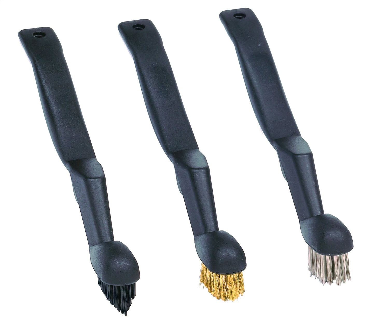 AutoCraft Combo Detail Brush Kit (3-Pack), Black