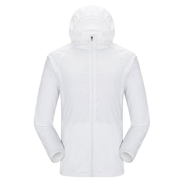 sweethay Chaqueta de protección solar de secado rápido, ligera, para correr, Unisex, abrigo con capucha, para acampar, pescar, ropa de primavera, Abrigos y chamarras S Vit sweethay AP008878-24