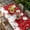 Red White, variant on Navy Blue Christmas Table Cloths for 8 Foot Rectangle Tables, Snowman Xmas Snowflake Ball Winter Patio Waterproof Elastic Fitted Tablecloths, Washable Rectangular Table Cover for Camping