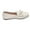 White, variant on RUIYANQI Women's Bow Accent Loafers Slip On Leather Moccasins Trendy Fashion Casual Walking Shoes Comfortable Flat Footwear for Office Daily Wear Solid Colors Classic Design