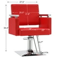 thumbnail image 3 of BarberPub Swivel Hydraulic Barber Chair All Purpose Styling Salon Chair Barbershop Equipment(Red), 3 of 8