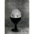 thumbnail image 2 of Redon, Odilon 25x32 White Modern Wood Framed Museum Art Print Titled - The Egg, 2 of 4