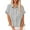 Gray, variant on Women's Denim Button Down Collared Short Sleeve Shirts, Casual Loose Fit Blouses Tops for Women