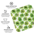 thumbnail image 3 of Honeii Green Kiwi print Leather Coaster Set of 4, ideal for safeguarding your furniture from drinks spills and effortless cleanup-Square, 3 of 6