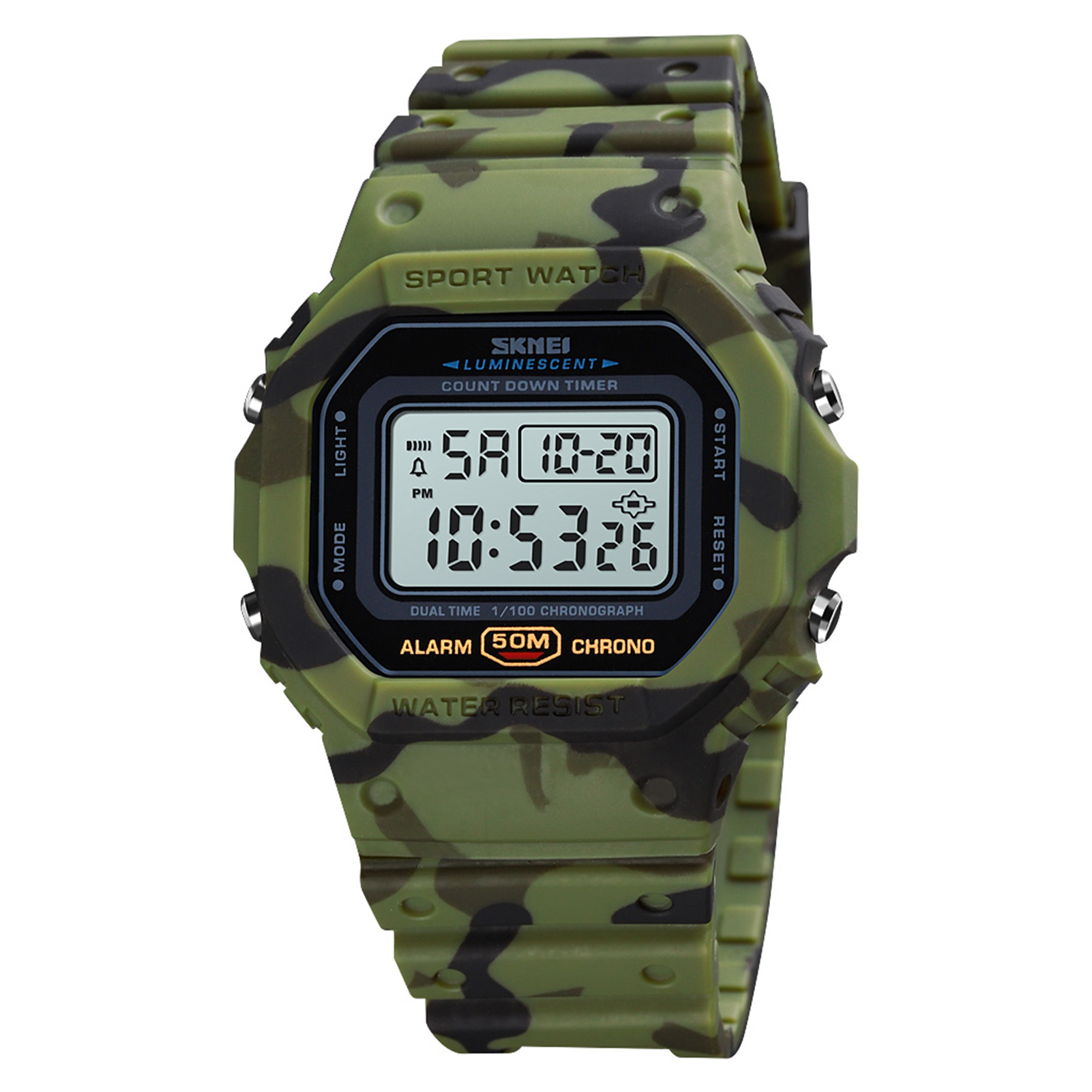 SKMEI Men's Digital Sport Watch SKMEI Classic Waterproof Sport Watch with Alarm Stopwatch Countdown LED Backlight Electronic Wrist Watch - image 1 of 3