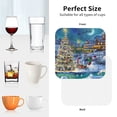 thumbnail image 6 of Vsdgher Christmas Tree Leather Coasters for Drinks, Durable Drink Coasters 4 Set for Tabletop Protection, Luxurious Home Décor and Housewarming Gift ( {designName})Square, 6 of 6