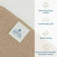 thumbnail image 6 of Dan River Washcloth Tan and White 20 Pack High-Quality Cotton Multipurpose Assorted Wash Rags for Body and Face - 11x11in, 6 of 8