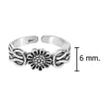 thumbnail image 4 of Springtime Daisy Floral Infinity Knot Vines Sterling Silver Toe or Pinky Ring for Women, 4 of 4