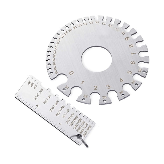 Steel Double Side Wire Gauges & Metal Sheet Thickness Measuring Tool Round Double Side Wire Gauges for Welding & Machining