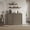 Grey Alder, variant on Surmoby Buffet Cabinet with Storage – 46.6"W Credenz with 4 Height-Adjustable Shelves – Unique Fluted Panel – Sleek Curve Profile – Modern Sideboard for Dining Room, Living Room, Kitchen