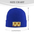 thumbnail image 3 of ZICANCN Sunflower Drawing Watercolor Style Knit Beanie Hat, Winter Cap Soft Warm Classic Hats for Men Women, Blue, 3 of 8