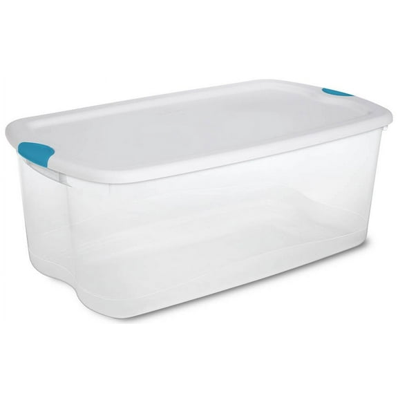 6027948 LATCH STORAGE BOX 106QT Sterilite 13 in. H X 18.75 in. W X 33.875 in. D Stackable Latch Storage Box (Pack of 1)