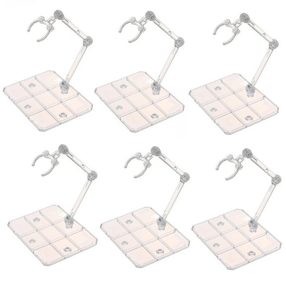 6 Pcs of HG144 Clear Action Figure Display Holder Base Doll Model Support Stand Gundam
