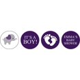 thumbnail image 2 of Darling Souvenir 190 Pieces Purple Baby Shower Chocolate Drop Labels Stickers - Self-Adhesive Mini Candy Wrappers for Favors & Party Decorations, 2 of 2