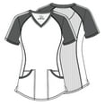 thumbnail image 5 of Cherokee Infinity Women Scrubs Top, Colorblock V-Neck, Plus Size, CK690A, 5XL, Royal, 5 of 7