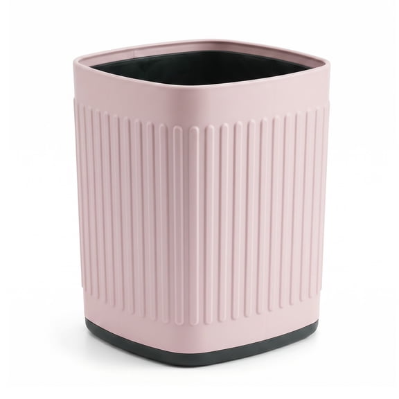 1.8 Gallon Metal Kitchen Trash Can – Waterproof, Decorative Small Garbage Bin with Lid for Bathroom, Office, Bedroom – Pink