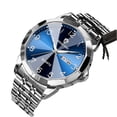 thumbnail image 2 of Resicozy Watches for Men Fashion Quartz Wristwatch with Round Dial Casual Business Watch Stainless Gifts 2026 Silver with Blue Face, 2 of 3