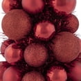 thumbnail image 5 of Northlight 3-Finish Shatterproof Ball Christmas Tree with Tinsel - 15.75" - Red, 5 of 5