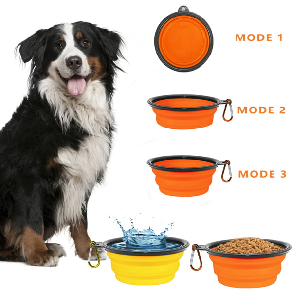 Single Count Cats Collapsible Food-Grade Silicone Travel Pet Bowl for Dogs I Luv My Mutt 