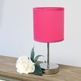 thumbnail image 2 of Simples Conceptions Mini lampe de table de base chromée avec abat-jour en tissu, 2 of 8