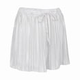 thumbnail image 1 of Pantalones cortos Macarena de gasa plisados casuales de verano para mujeres, 1 of 8