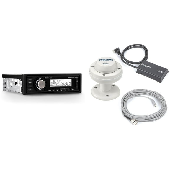 Clarion M508 Marine Bluetooth Source Unit with XM SXV300m1 Satellite Radio Tuner with RV/Marine Antenna