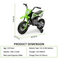 thumbnail image 7 of EastVita 12V Electric Dirt Bike, Kids Electric Motorcycle with 25W*2 Motor, Twist Grip Throttle, Training Wheels, Spring Suspension, Ride on Toy Car, 7 of 7