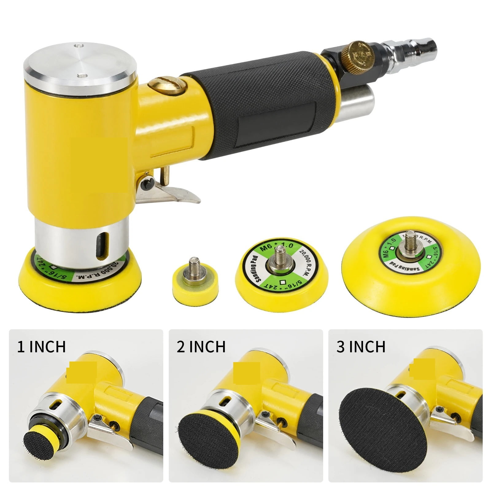 2/3" Air Pneumatic Polisher Grinder Buffer Dual Action Orbital Polisher Set ,Easy to Use