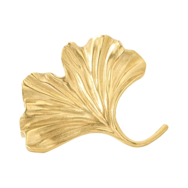 Pomo de armario Ginkgo, elegante herraje de latón para armario, clásico y creativo. Oro