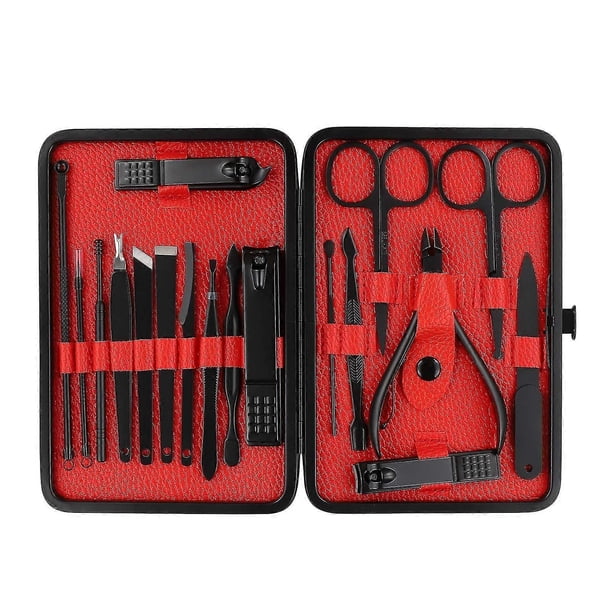 Manicure Set 18PCS Nail Set Nail Clipper Kit Professional - Stainless Steel Pedicure Set Nail