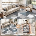 thumbnail image 6 of MICGEEK 6x9 Washable Area Rugs for Living Room, Modern Geometric Printed Rug, Vacuum-Friendly, Non Slip Indoor Rug for Bedroom Dining Room Home Decor Carpet, Blue&Gray, 6 of 10