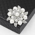 thumbnail image 3 of MasteelfCA 2PCS Fashion Rhinestones Pearls Wedding Party Shoe Clips Double Leaf Flowers Crystals Shone Buckles (Silver), 3 of 7