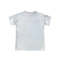 thumbnail image 4 of MSemis Kids Girls Boys Shiny Metallic Jazz Hip Hop Modern Ballet Dance Tops Short Sleeve T-Shirt Silver 110, 4 of 7