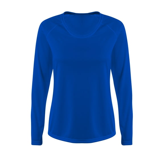 A4 NW3396 Womens SureColor Long Sleeve Cationic Tee - Royal - S