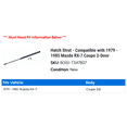 thumbnail image 2 of Hatch Strut - Compatible with 1979 - 1985 Mazda RX-7 Coupe 2-Door 1980 1981 1982 1983 1984, 2 of 2