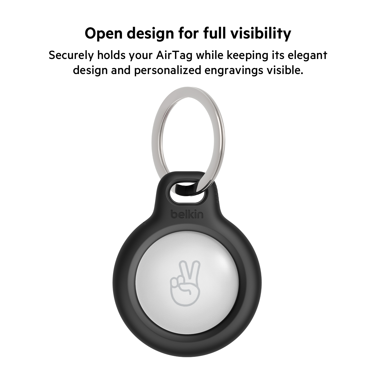 Belkin Secure Holder with Key Ring for AirTag, Black - Walmart.com