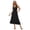 Black, variant on Women's Surplice Sleeveless Midi Pleated Dress fabric 95% polyester fabric 5% spandex perfect for weddings events