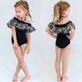 thumbnail image 2 of Baby Girl 2PCS Summer Sportswear Flower Ruffle Bikini Swimwear Swimsuit Bathing Suit, 2 of 3