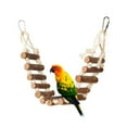 thumbnail image 1 of Parrot Toy Hamster Bridge Ladder Bird Cage Pet Accessories Natural Wood Climbing Interactive Play Set for Small Animals Gnawing Exercise Safe - Playground Activity, 1 of 3