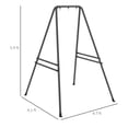 thumbnail image 3 of Garden Accessories Outsunny A-Shaped Hammock Chair Stand, Heavy Duty Swing Stand for Indoor & Outdoor Use, Max 330 lbs., Black,Garden Decorative Accessories, 3 of 8