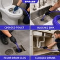 thumbnail image 4 of 50 FT Sewer Jetter Kit for Pressure Washer, Drain Cleaning Hose with Short Spray Gun, 1/4" NPT Rotating & Button Nose Nozzles, M22-14mm & 3/8" Quick Connect Adapters, 4 of 9