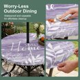 thumbnail image 5 of Round Outdoor Tablecloth with Umbrella Hole and Zipper, Vintage Lavender Tablecloth with Elastic Waterproof, Farmhouse Florals Leaf Coastal Home Sweet Patio Table Covers for 31" - 35" Pool Tables, 5 of 9