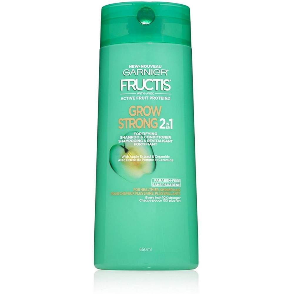 6 Pack Garnier Fructis Grow Strong 2in1 Shampoo and Conditioner 22