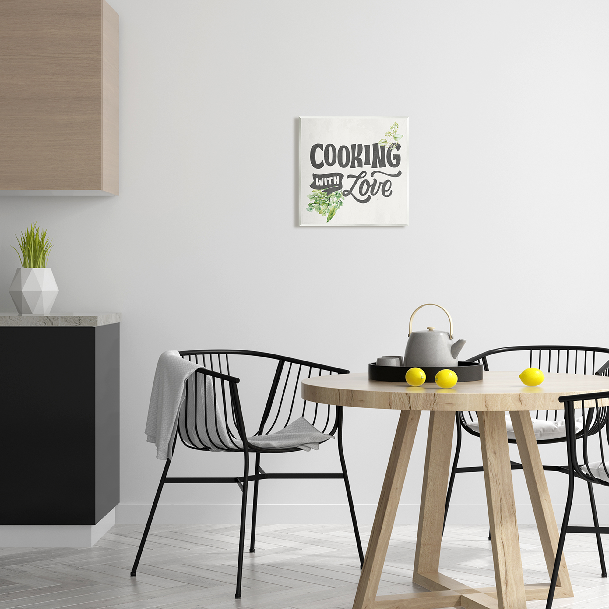Stupell Industries Cooking With Love Phrase Food & Beverage Painting Unframed Art Print Wall Art, 12 x 12