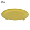 thumbnail image 3 of Uxcell 4.3" Dia Round Decorative Candle Plate Base Holders Iron Gold 6Pcs, 3 of 5