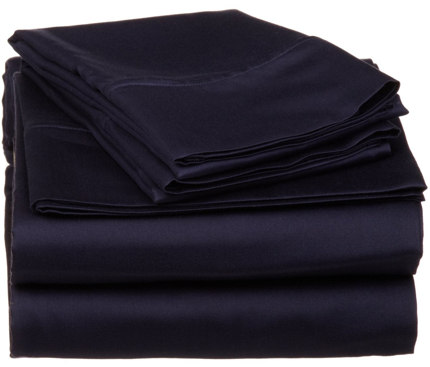 Soft Long-Staple Cotton Sheet Set Navy Blue / Cal King - Walmart.com