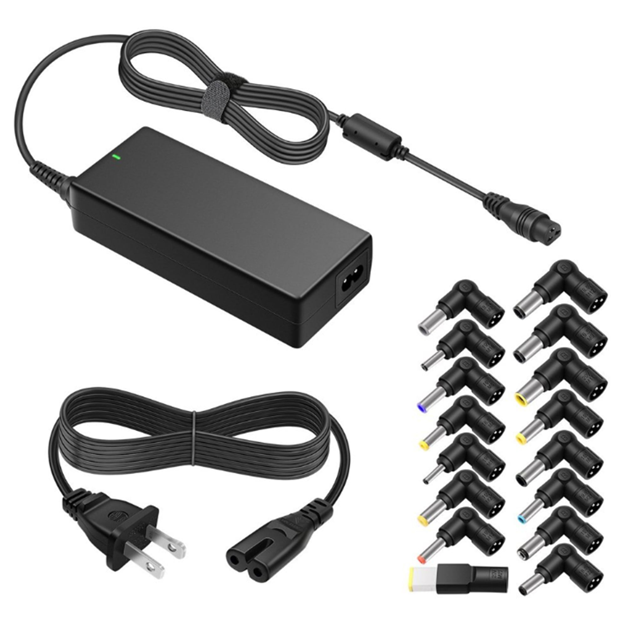 90W AC Universal Laptop Charger For HP Dell Toshiba IBM Lenovo ASUS Samsung Sony Fujitsu Gateway Notebook Ultrabook Chromebook DC Output 15V 16V 18.5V 19V 19.5V 20V Power Adapter Supply Cord -