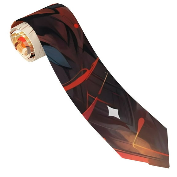 Gaeub Colorful Abstract Eagle Men's Classic Woven Jacquard Necktie Perfect for Weddings & Parties