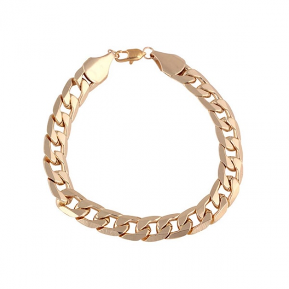 10mm gold Thick Gold Chain Men's Bracelet Link Gold Chain Bracelet